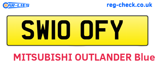 SW10OFY are the vehicle registration plates.