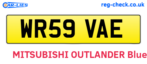 WR59VAE are the vehicle registration plates.