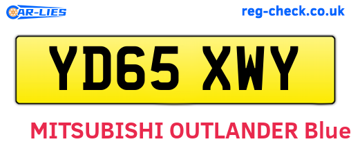 YD65XWY are the vehicle registration plates.