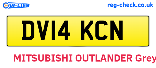 DV14KCN are the vehicle registration plates.