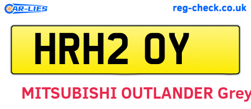 HRH20Y are the vehicle registration plates.