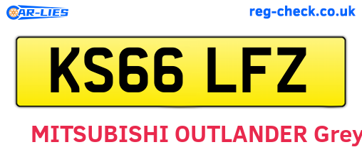 KS66LFZ are the vehicle registration plates.