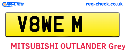 V8WEM are the vehicle registration plates.