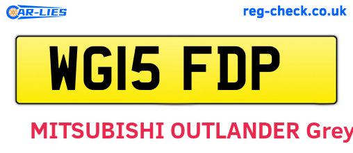 WG15FDP are the vehicle registration plates.