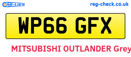 WP66GFX are the vehicle registration plates.