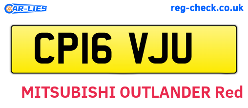 CP16VJU are the vehicle registration plates.