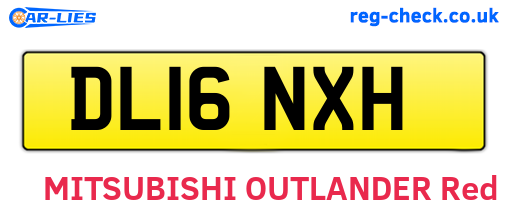 DL16NXH are the vehicle registration plates.