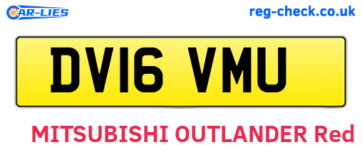 DV16VMU are the vehicle registration plates.