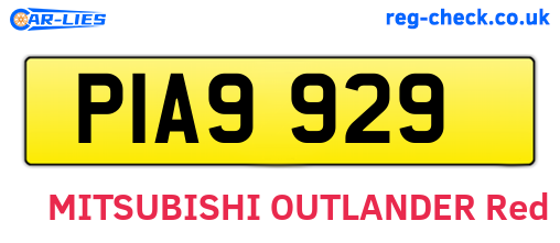 PIA9929 are the vehicle registration plates.