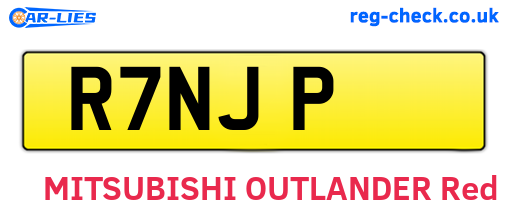 R7NJP are the vehicle registration plates.