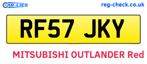 RF57JKY are the vehicle registration plates.