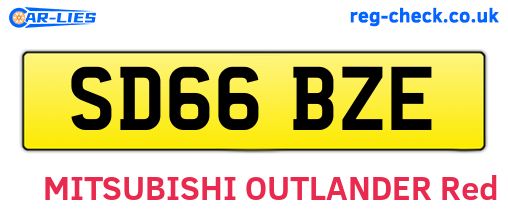 SD66BZE are the vehicle registration plates.