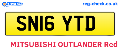 SN16YTD are the vehicle registration plates.