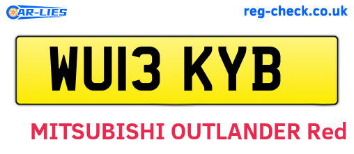 WU13KYB are the vehicle registration plates.