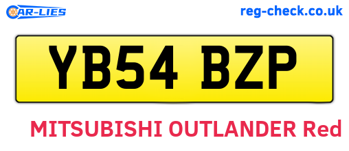 YB54BZP are the vehicle registration plates.