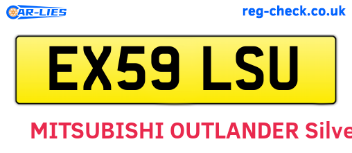EX59LSU are the vehicle registration plates.