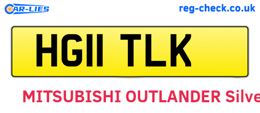 HG11TLK are the vehicle registration plates.