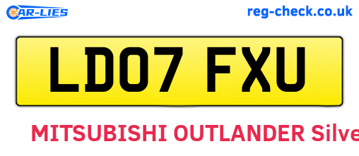 LD07FXU are the vehicle registration plates.