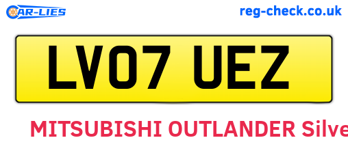 LV07UEZ are the vehicle registration plates.