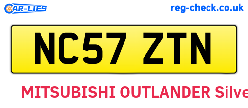 NC57ZTN are the vehicle registration plates.