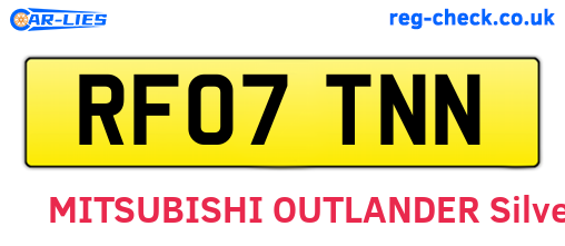 RF07TNN are the vehicle registration plates.