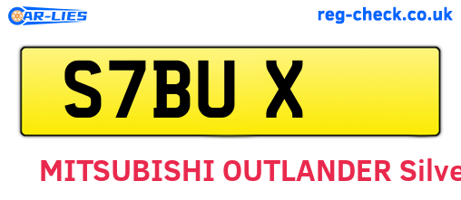 S7BUX are the vehicle registration plates.