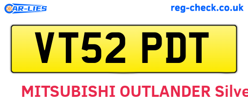 VT52PDT are the vehicle registration plates.