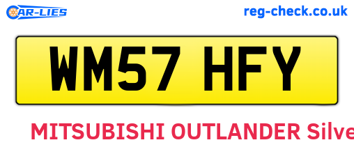 WM57HFY are the vehicle registration plates.