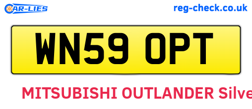 WN59OPT are the vehicle registration plates.
