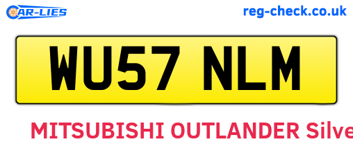 WU57NLM are the vehicle registration plates.