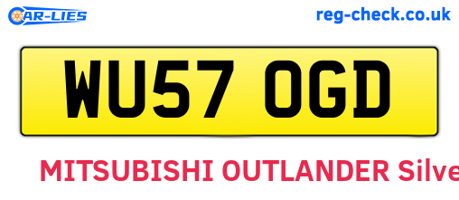 WU57OGD are the vehicle registration plates.