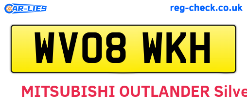 WV08WKH are the vehicle registration plates.
