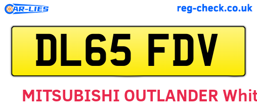 DL65FDV are the vehicle registration plates.
