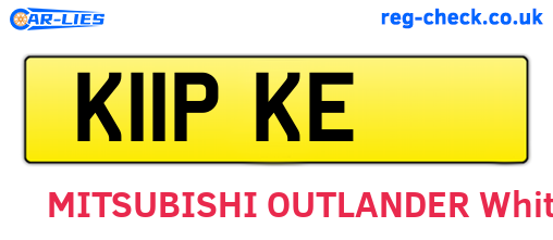 K11PKE are the vehicle registration plates.