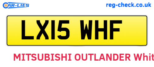 LX15WHF are the vehicle registration plates.