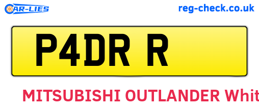 P4DRR are the vehicle registration plates.