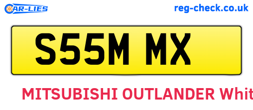 S55MMX are the vehicle registration plates.