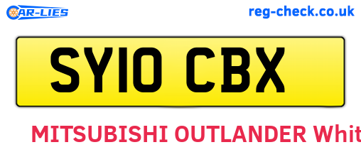 SY10CBX are the vehicle registration plates.