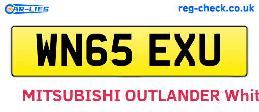 WN65EXU are the vehicle registration plates.