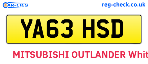 YA63HSD are the vehicle registration plates.