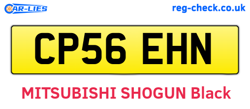 CP56EHN are the vehicle registration plates.