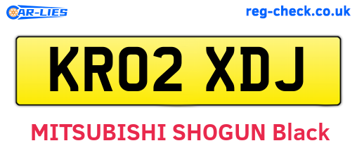 KR02XDJ are the vehicle registration plates.
