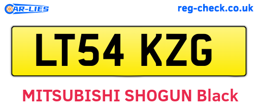 LT54KZG are the vehicle registration plates.