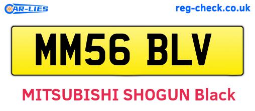 MM56BLV are the vehicle registration plates.