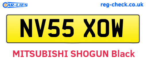 NV55XOW are the vehicle registration plates.
