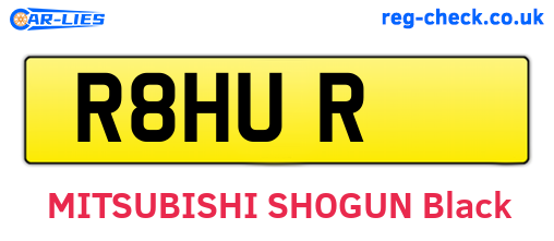R8HUR are the vehicle registration plates.
