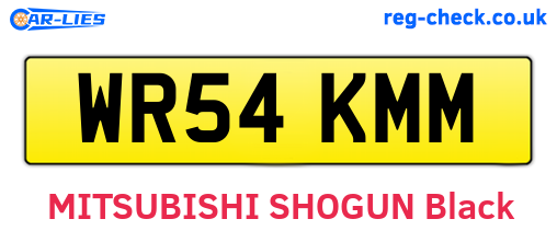 WR54KMM are the vehicle registration plates.