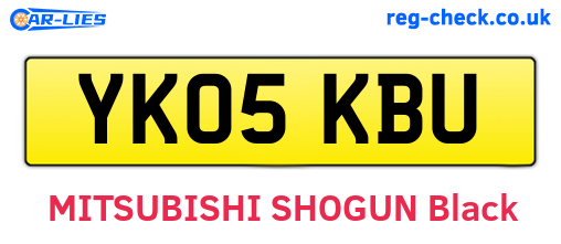 YK05KBU are the vehicle registration plates.