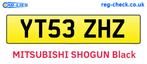 YT53ZHZ are the vehicle registration plates.