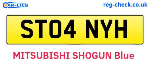 ST04NYH are the vehicle registration plates.